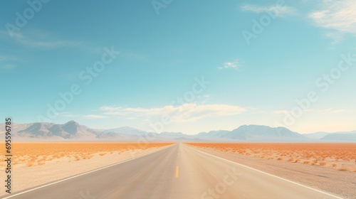 A Road in the Desert Generative AI © vinod