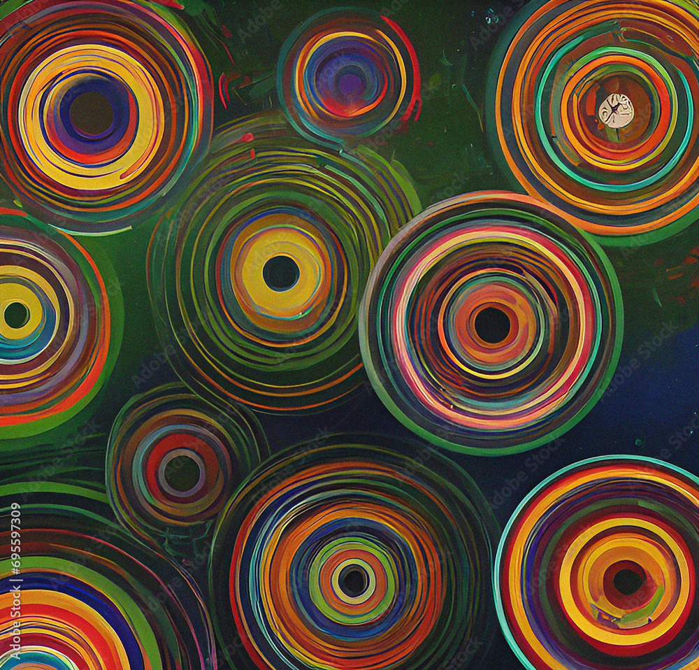 Colorful background with circles, abstract round template, geometric wallpaper Colorful background with circles, abstract round template, geometric wallpaper