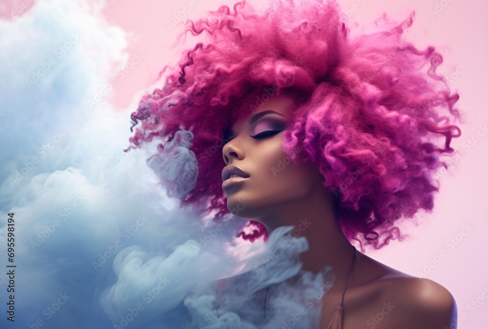Pink and Purple Hair Generative AI Pink and Purple Hair Generative AI