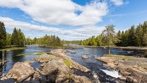 Fotografía Kiiminkijoki river landscape near Oulu, Finland
