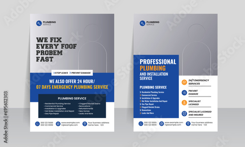professional roofing service flyer design template layout with creative home repair handyman brochure cover leaflet template 