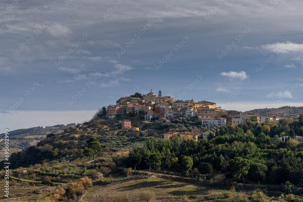 view of the town of Tolve in Basilicata