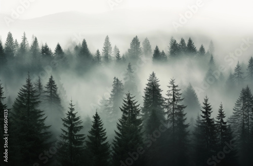 Whispering Pines: The Hush of Dawn © HNXS Digital Art
