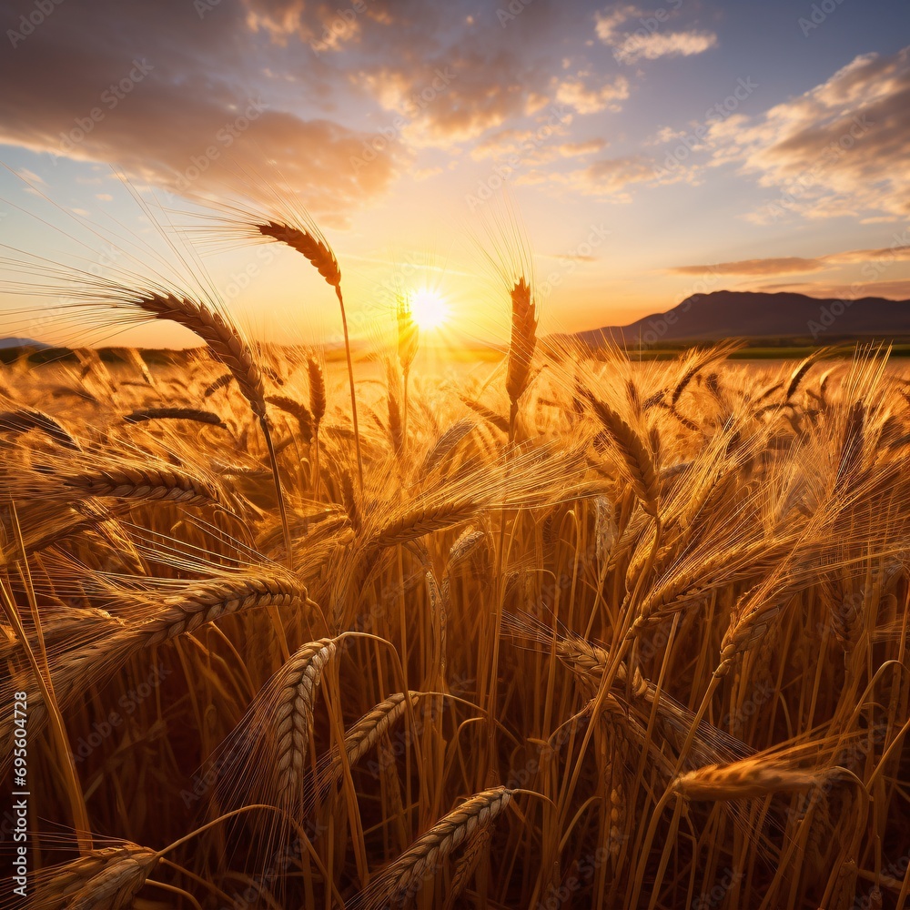 Golden Fields at Sunset Generative AI Golden Fields at Sunset Generative AI