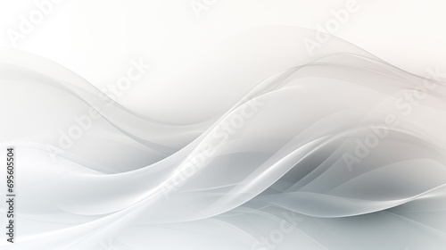 White Whimsical Smooth Curve Background Wallpaper  Generative AI