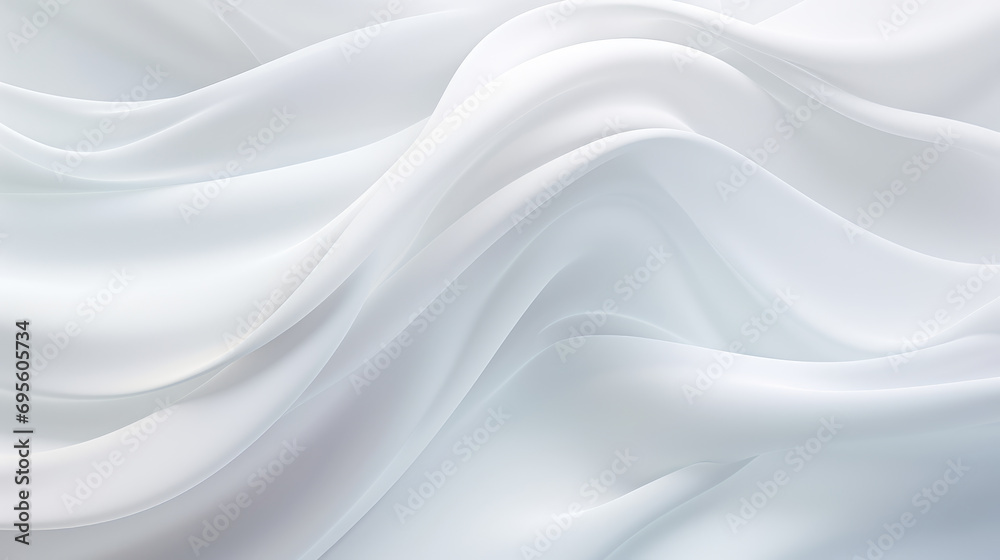 Naklejka premium White Whimsical Smooth Curve Background Wallpaper, Generative AI