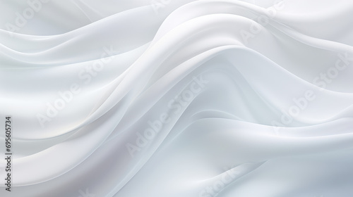 White Whimsical Smooth Curve Background Wallpaper, Generative AI