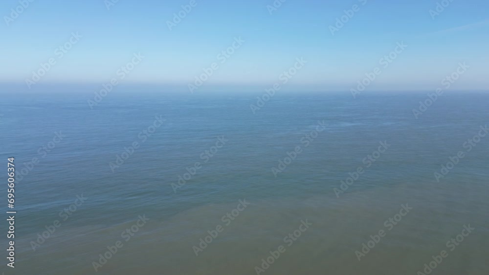 Flying over blue sea, aerial drone shot Flying over blue sea, aerial drone shot