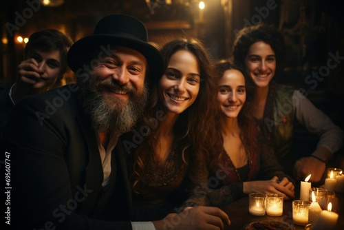  Candlelit Gathering: Warm, inviting scene of friends sharing laughter around a table, evoking a sense of community and joy.