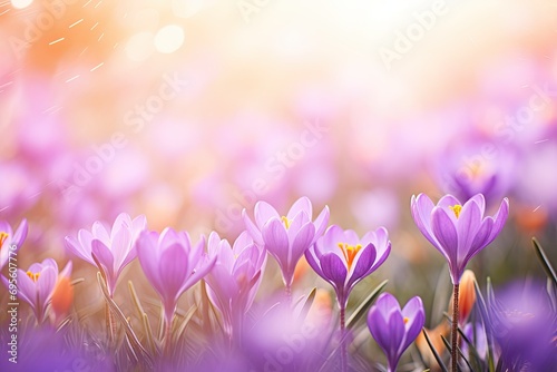 spring crocus flowers photo