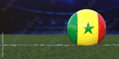 Flag of Senegal On Soccer Ball