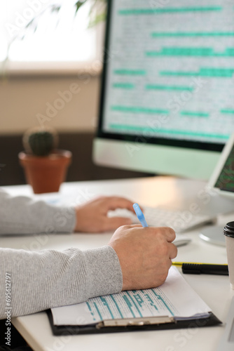 Professional developer work...