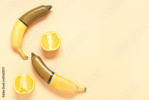 Fresh bananas in condoms an...