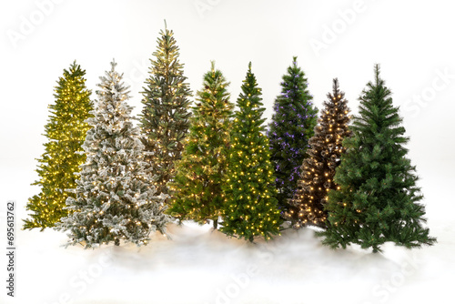 Group of Christmas trees