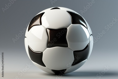 Soccer ball on a radiant light background evoking energy and excitement