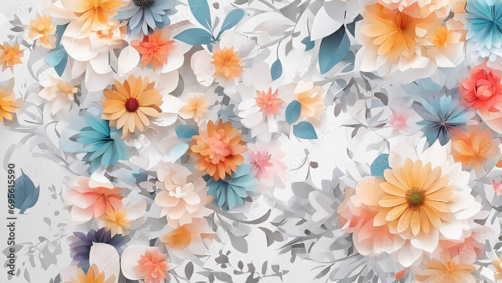 floral background generated ai