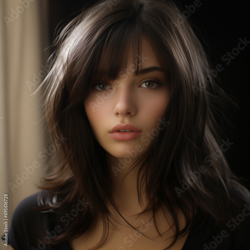 Close-up portrait of an attractive young woman