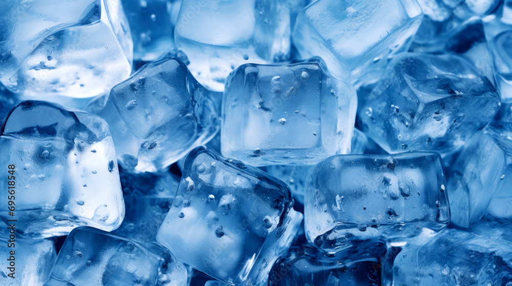 Closeup of Ice Cubes. Ice cubes bluish background. Frozen water. crystal clear ice cubes bathed in a cool blue hue. Cold fresh concept. Closeup of Ice Cubes. Ice cubes bluish background. Frozen water. crystal clear ice cubes bathed in a cool blue hue. Cold fresh concept.