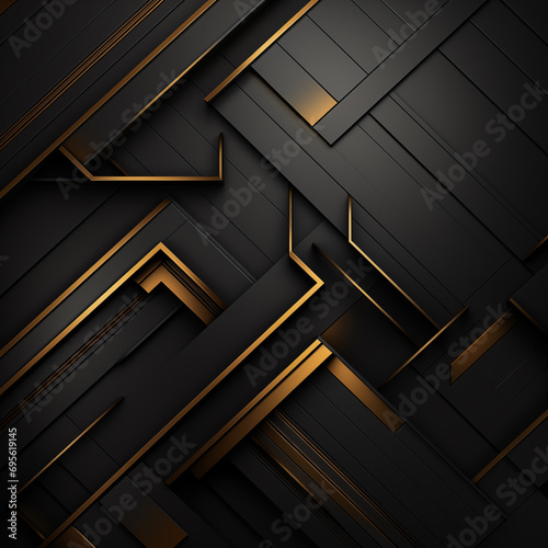 GoldenRipple - Captures the essence of waves through a mesmerizing black and gold abstract background