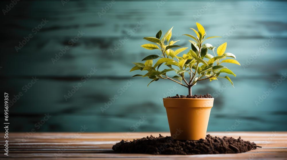 green plant growing in a pot on the background of a colored wall, home gardening, flower, seedling, sprout, leaves, stem, greenhouse, nature, spring, care, life, botany, floral, tree, soil, interior green plant growing in a pot on the background of a colored wall, home gardening, flower, seedling, sprout, leaves, stem, greenhouse, nature, spring, care, life, botany, floral, tree, soil, interior