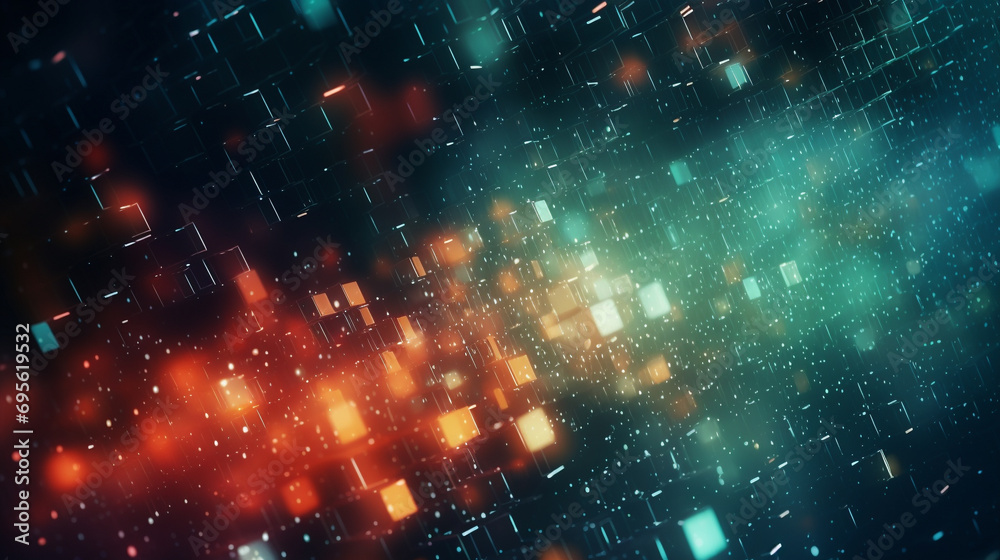 digital background representing the Matrix, with binary code and ...
