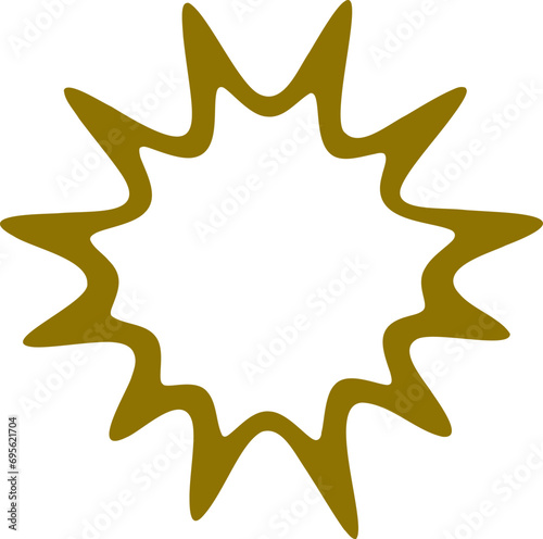 Abstract star shape vector illustration. Simple Star silhouette design elements