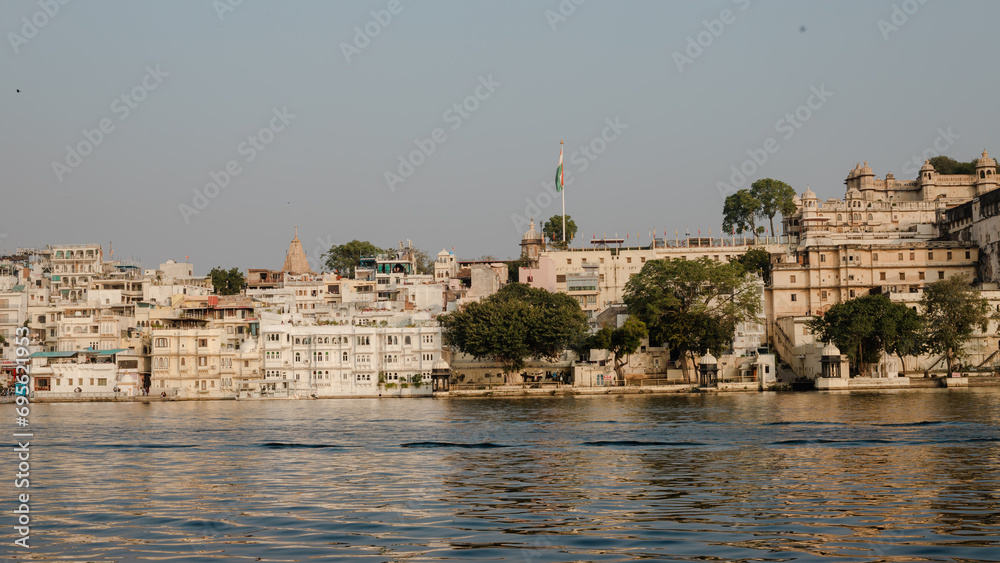 City Palace and Pichola Lake in Udaipur, India