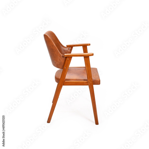 wooden chair isolated on white