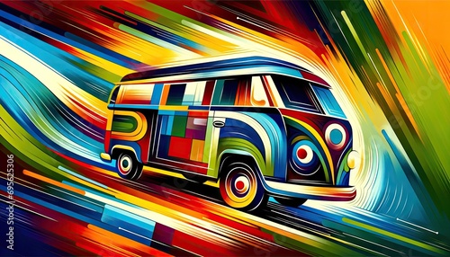 Colorful Abstract Van