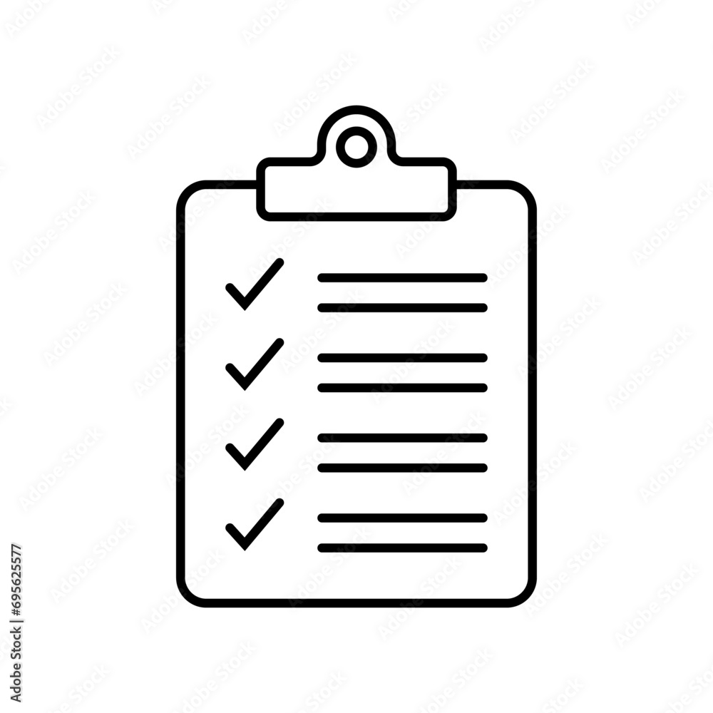 Clipboard icon. Checklist sign symbol for web site and app design. Clipboard icon. Checklist sign symbol for web site and app design.