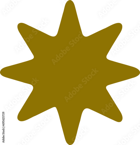 Abstract star shape vector illustration. Simple Star silhouette design elements