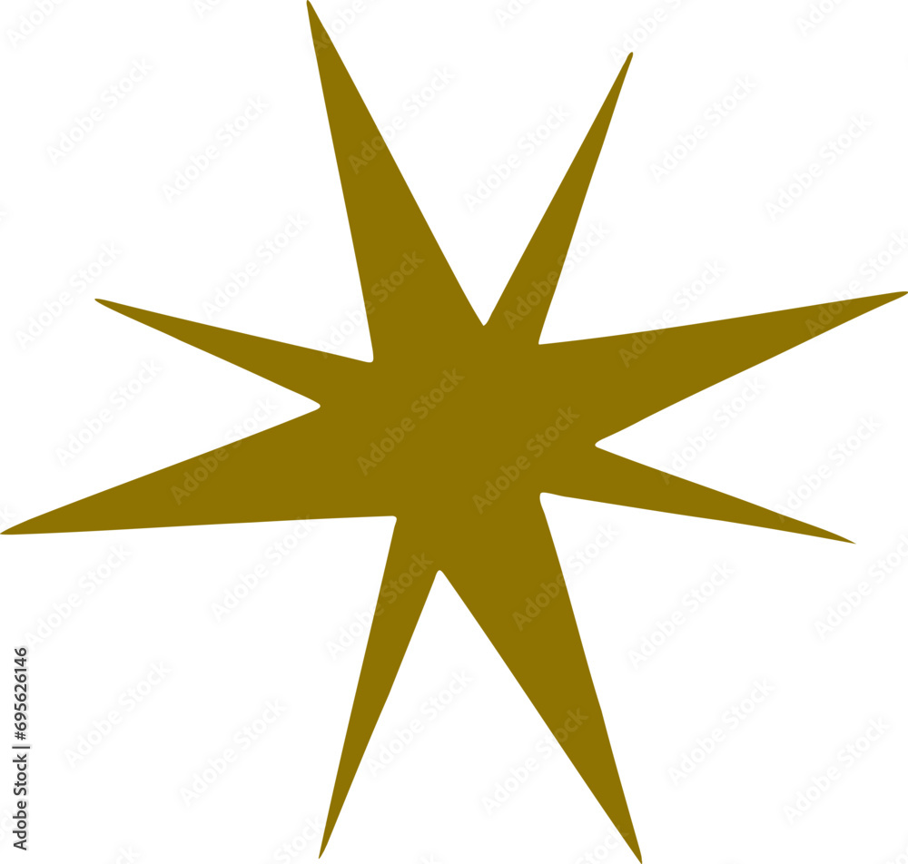 Abstract star shape vector illustration. Simple Star silhouette design elements