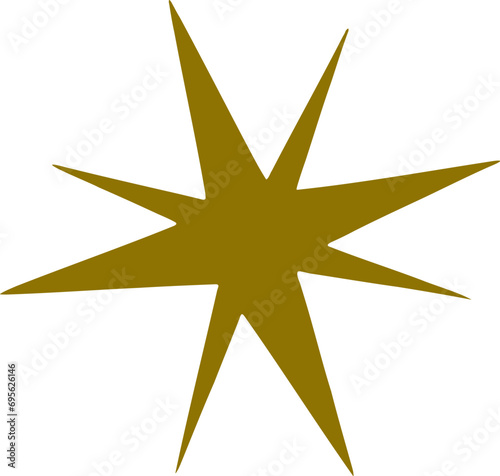 Abstract star shape vector illustration. Simple Star silhouette design elements