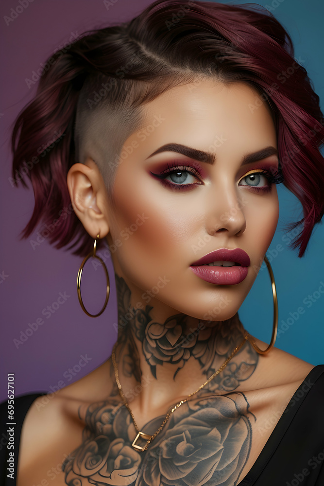 portrait of a woman with hair