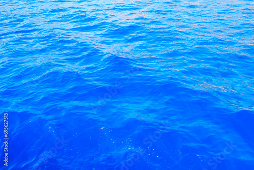 Beautiful water of the Mediterranean and Aegean Sea. Background with selective focus and copy space