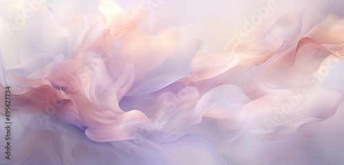 An ethereal digital abstract artwork featuring delicate shades of pearlescent white photo