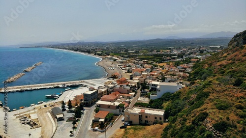 Widok na miasteczko Kolimbari, Grecja photo