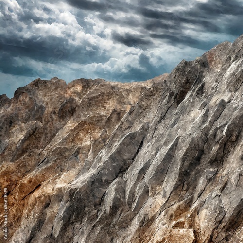  Granite background for design. Rough cracked mountain surface