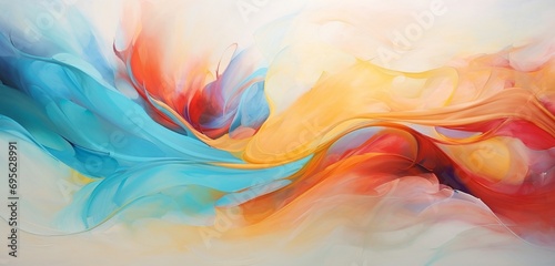 Conceptual abstraction of emotions and thoughts captured in a whirlwind of expressive strokes and a spectrum of evocative colors in a  ratio.