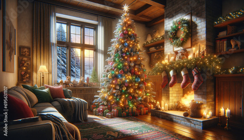 Decorated christmas tree © Ігор Воробйов