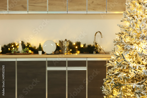 Beautiful Christmas tree in...