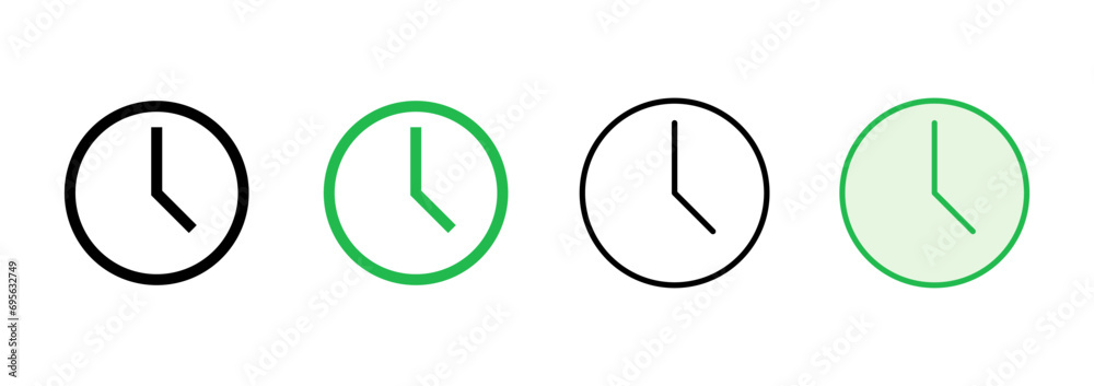 Clock icon set. Time icon vector. watch icon symbol Clock icon set. Time icon vector. watch icon symbol
