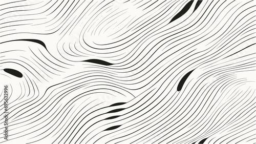 Abstract striped design. Vector illustration. Modern pattern. Lines of variable thickness. Seamless.