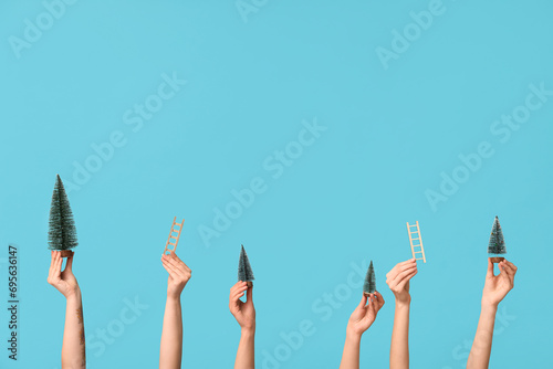 Female hands with Christmas...