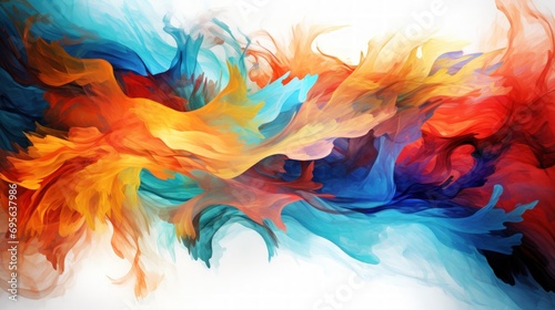 Colorful Splash Background with fractal paint texture