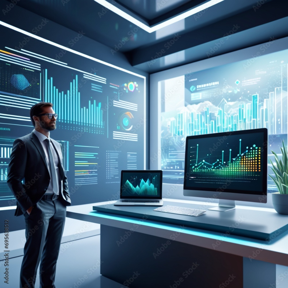 An expert investor interpreting data in real time. An expert investor interpreting data in real time.