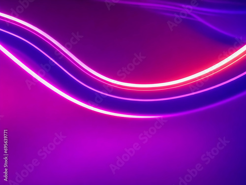 3d render, abstract neon background with colorful glowing curvy lines.