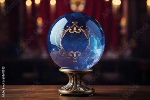 Enchanting Magic glass ball. Astrology sphere teller. Generate Ai