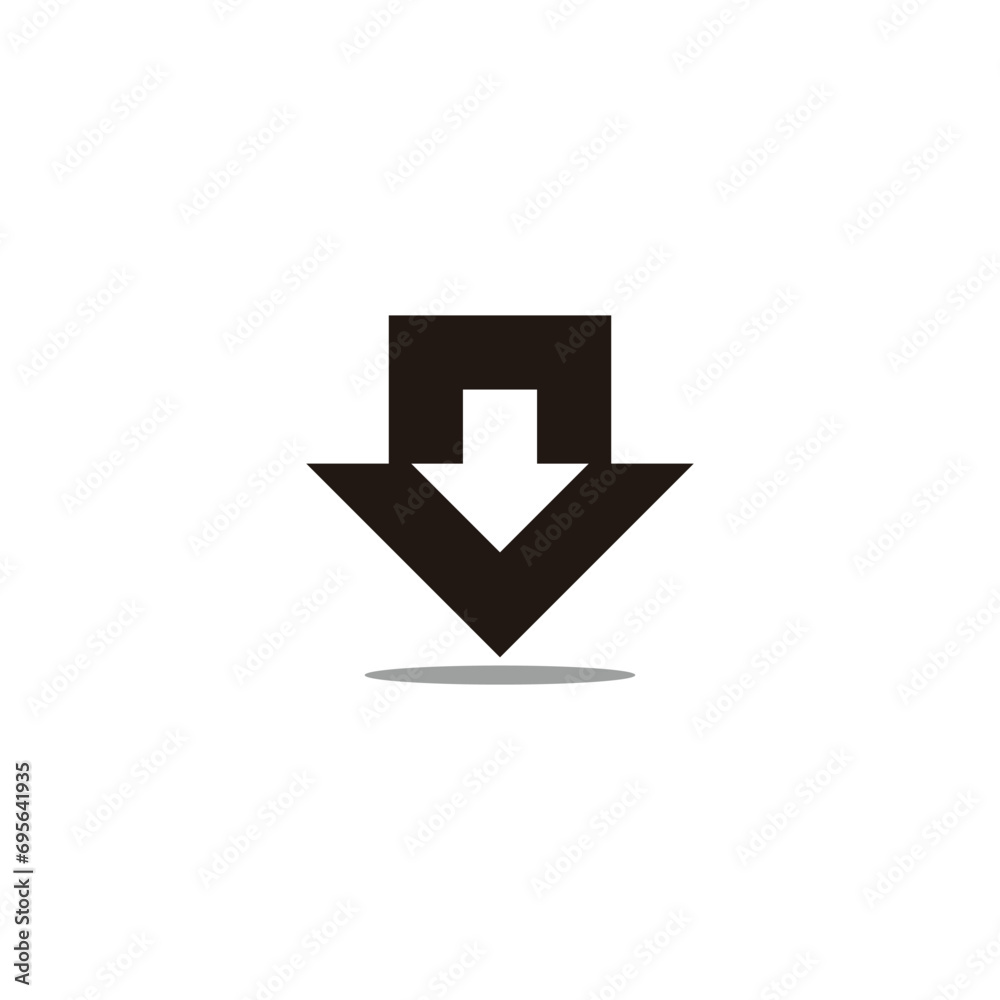 down arrow clean geometric location symbol icon vector down arrow clean geometric location symbol icon vector