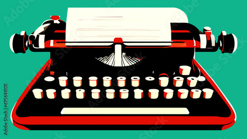 Vintage typewriter keys vektor icon illustation